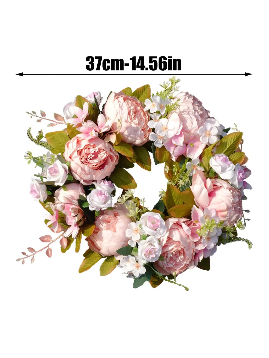 Autumn Wreath - Realistic Peonies for Outdoor Decor-Orizon Depot