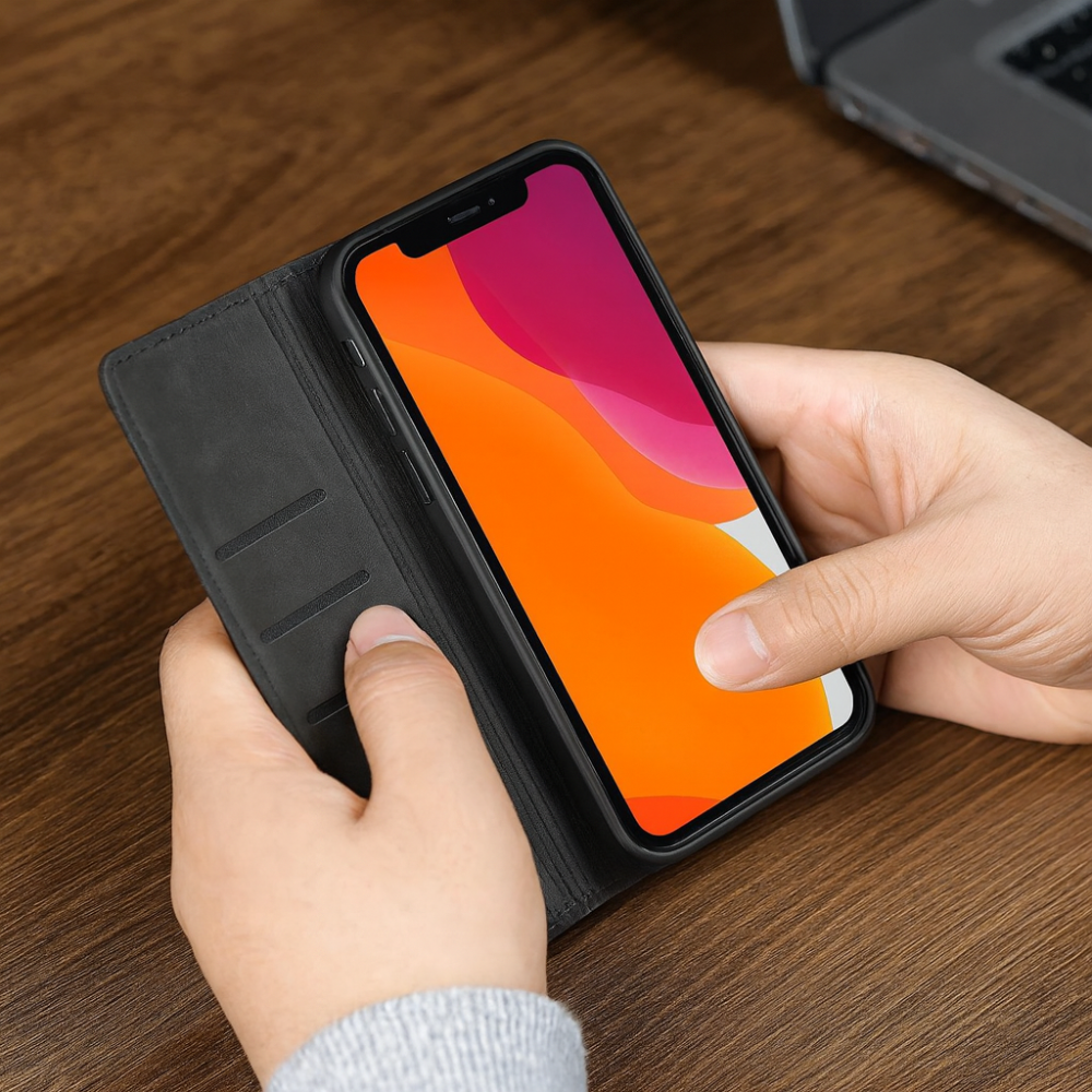 Leather Magnetic Shockproof Slim Phone Case-Orizon Depot