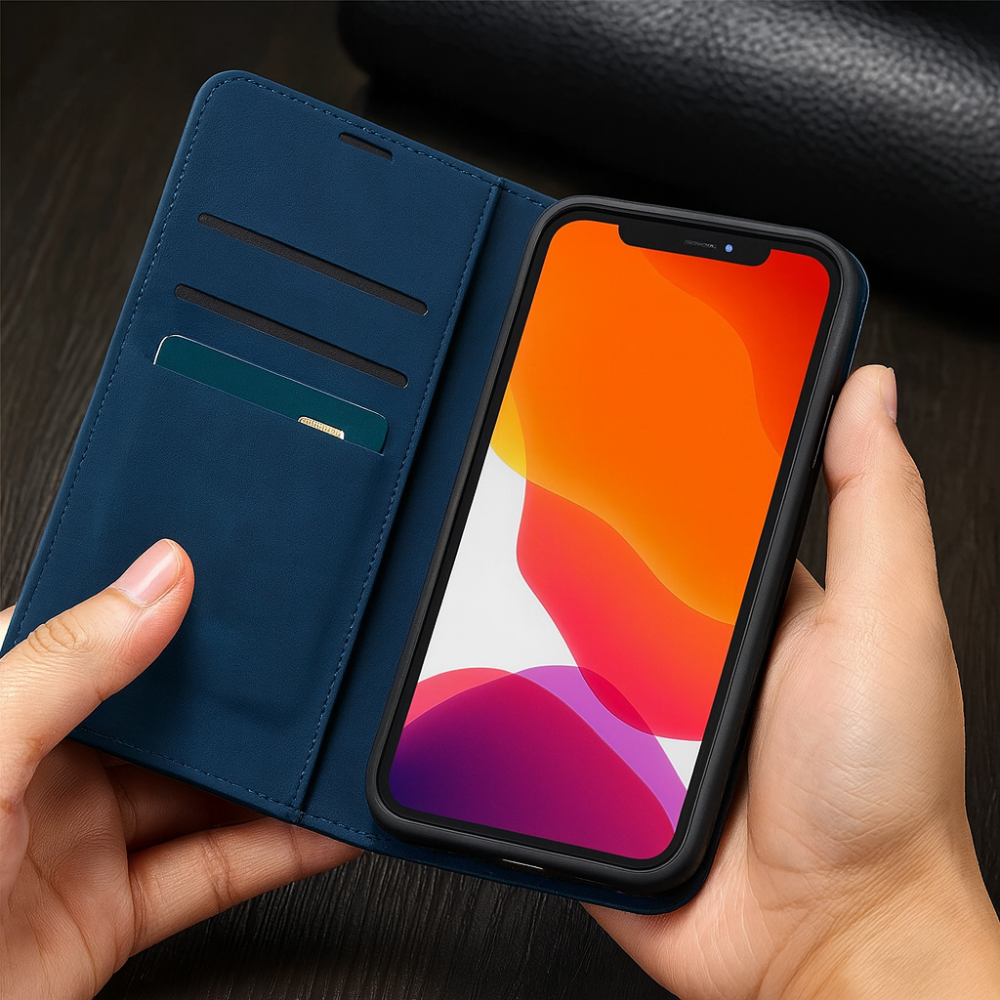 Leather Magnetic Shockproof Slim Phone Case-Orizon Depot