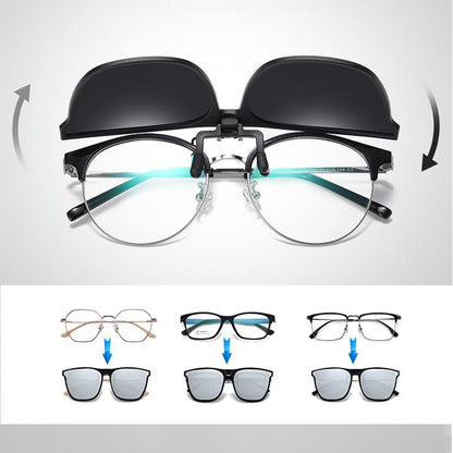 Polarized Clip-On Flip-Up Sunglasses for Enhanced Vision-Orizon Depot