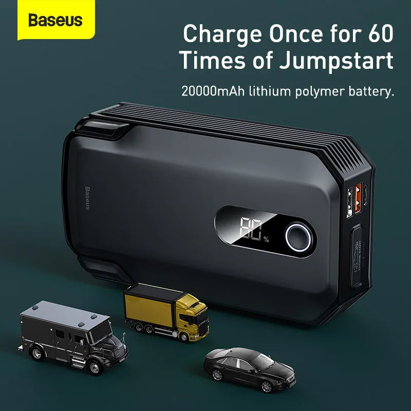 Portable 12V Car Jump Starter Power Bank for Emergency Boost-Orizon Depot