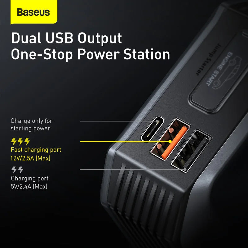 Portable 12V Car Jump Starter Power Bank for Emergency Boost-Orizon Depot