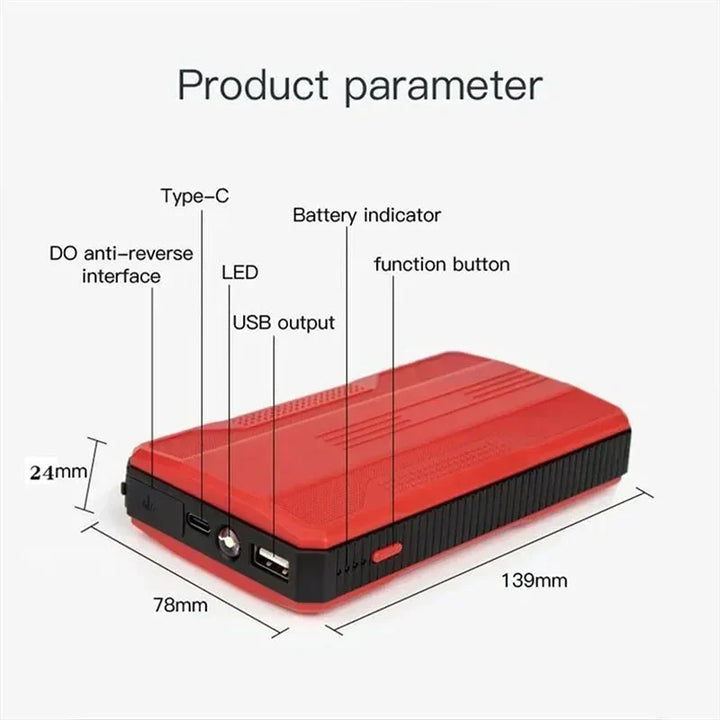 Portable 20000mAh Car Jump Starter with USB for Road Trips-Orizon Depot