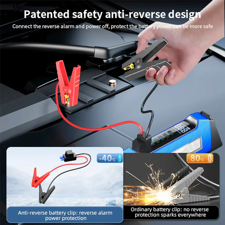 Portable Car Jump Starter Power Bank with Air Compressor 6000A-Orizon Depot