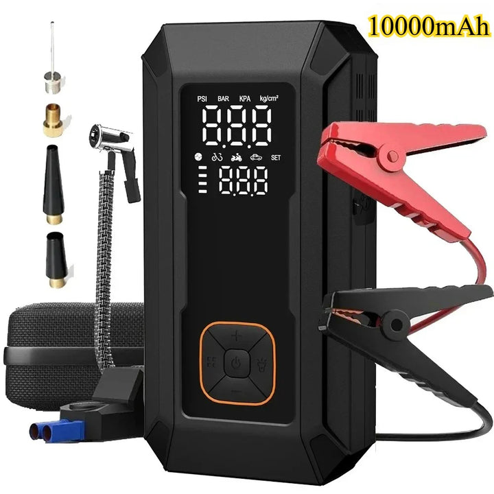 Portable Car Jump Starter with Air Pump, Power Bank & LED Light-Orizon Depot