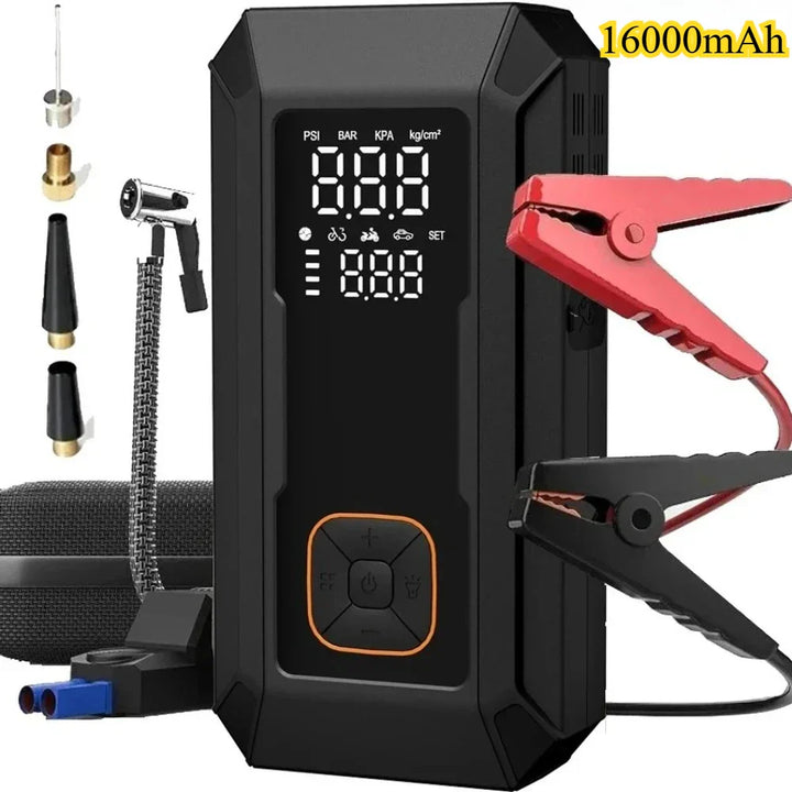 Portable Car Jump Starter with Air Pump, Power Bank & LED Light-Orizon Depot