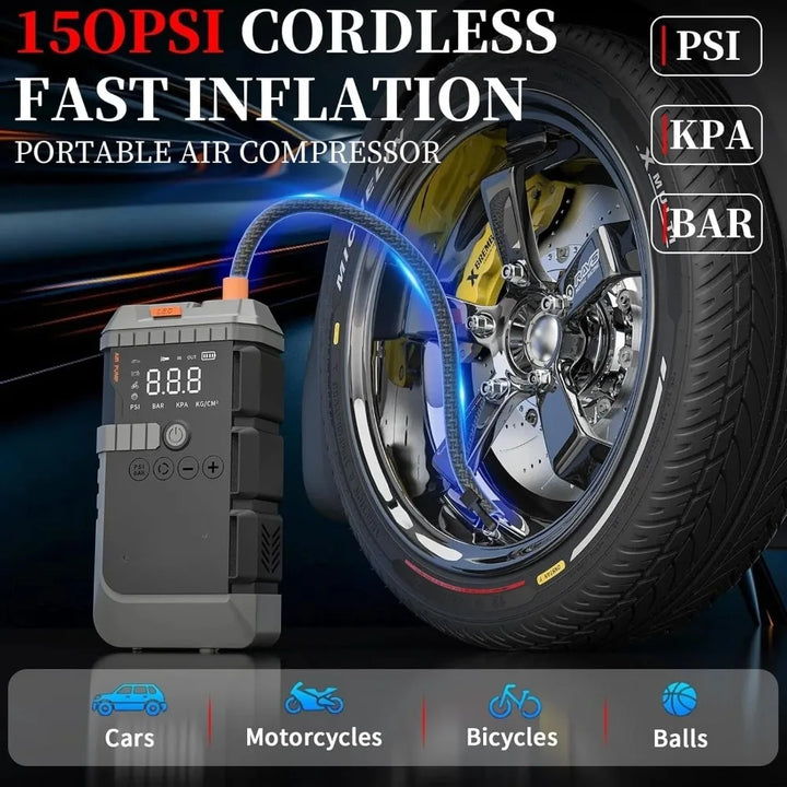 Portable Car Jump Starter with Air Pump and Tire Inflator-Orizon Depot