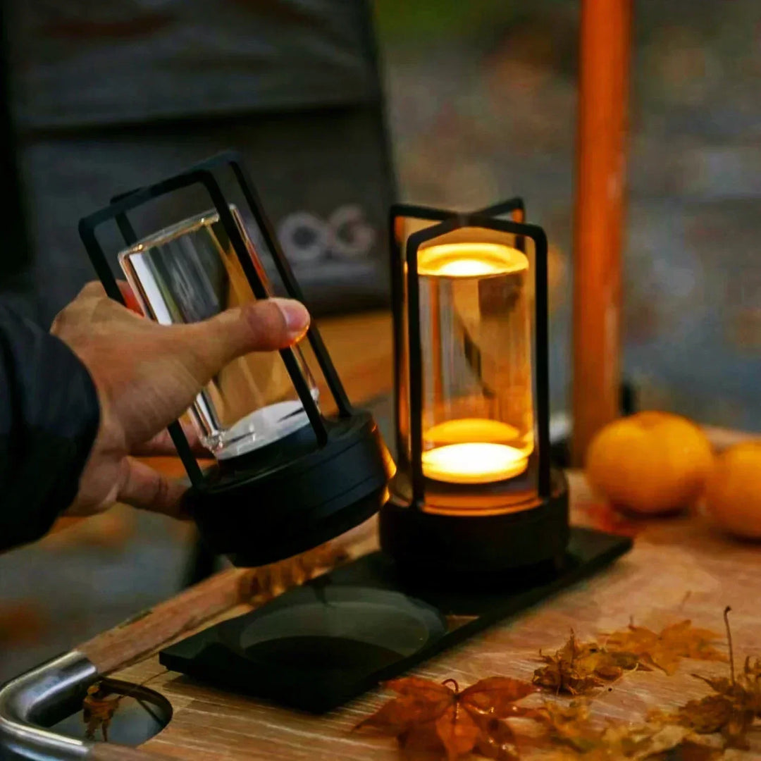 Portable Wireless LED Lantern with Charging Station-Orizon Depot