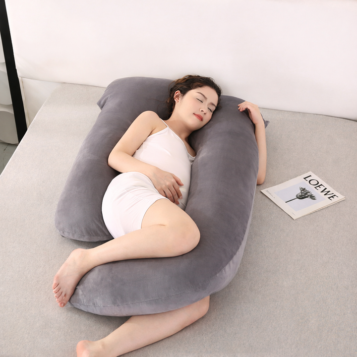 U-Shaped Pregnancy Body Pillow for Comfortable Sleep Support