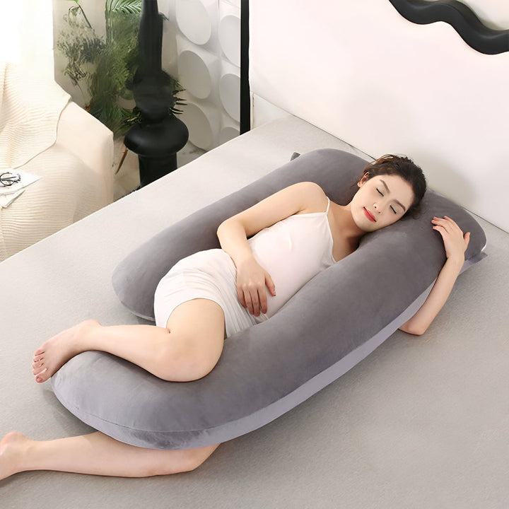 U-Shaped Pregnancy Body Pillow for Comfortable Sleep Support