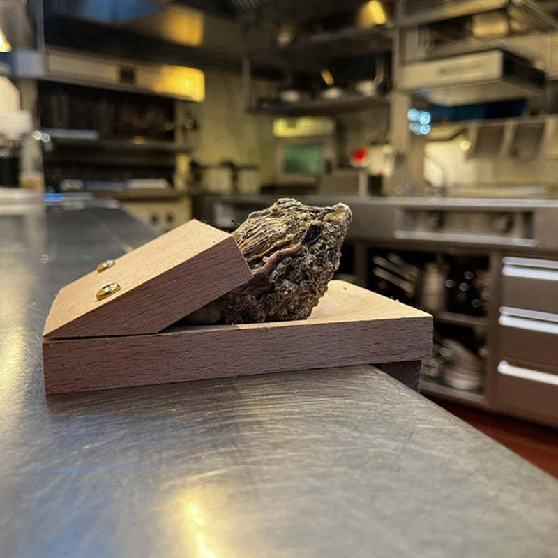 Premium Wood Handle Oyster Shell Opener Clamp-Orizon Depot