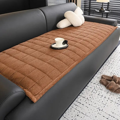 Washable Quilted Sofa Throw for Decorative Living Room Protection