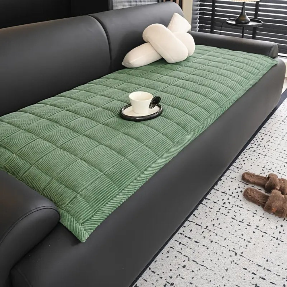Washable Quilted Sofa Throw for Decorative Living Room Protection