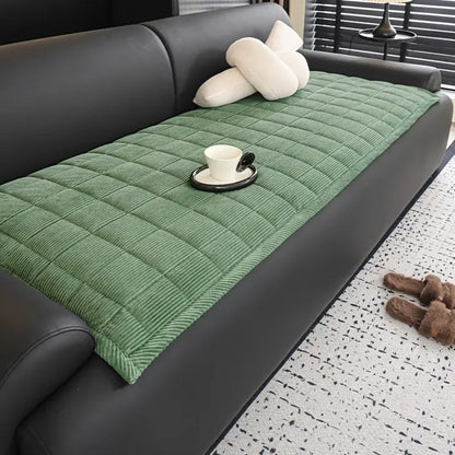 Washable Quilted Sofa Throw for Decorative Living Room Protection