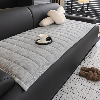 Washable Quilted Sofa Throw for Decorative Living Room Protection
