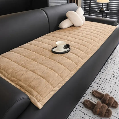 Washable Quilted Sofa Throw for Decorative Living Room Protection