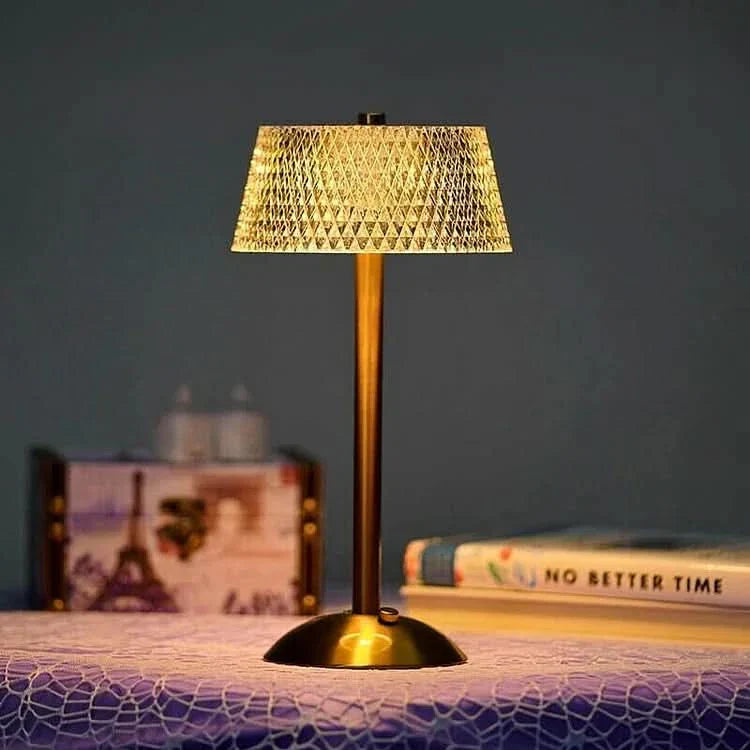 Rechargeable LED Cordless Crystal Table Lamp for Modern Decor-Orizon Depot