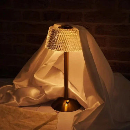 Rechargeable LED Cordless Crystal Table Lamp for Modern Decor-Orizon Depot