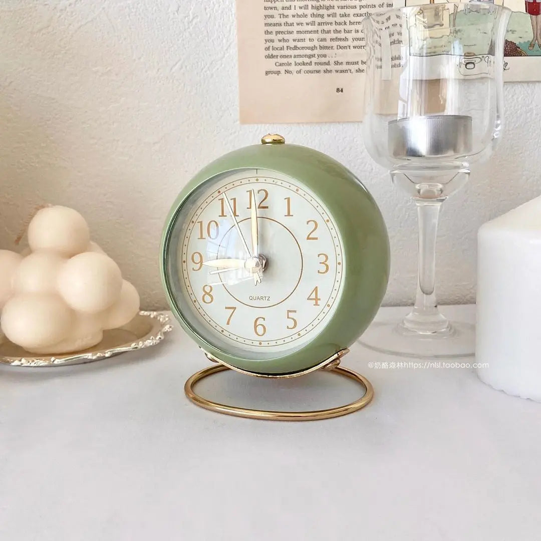 Retro Vintage Style Gold Accent Alarm Clock-Orizon Depot