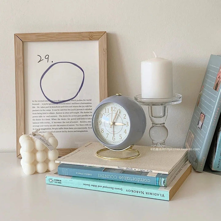 Retro Vintage Style Gold Accent Alarm Clock-Orizon Depot