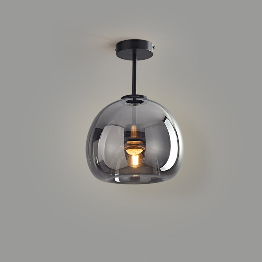 Retro Amber Glass Pendant Ceiling Light Fixture
