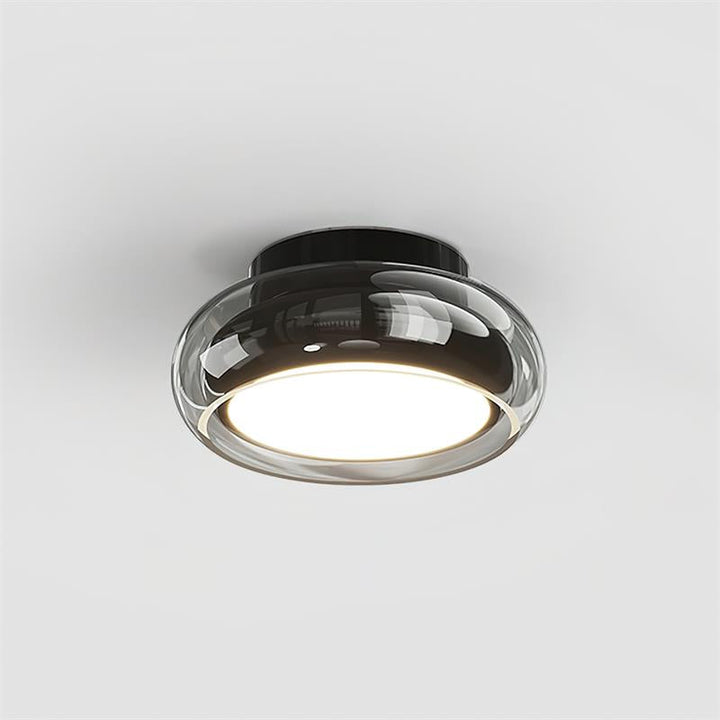 Retro Glass Flush Mount Ceiling Light | LED Indoor Fixture