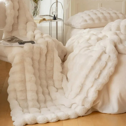 Soft Premium Bunny Blanket for Living Room and Bedroom Comfort