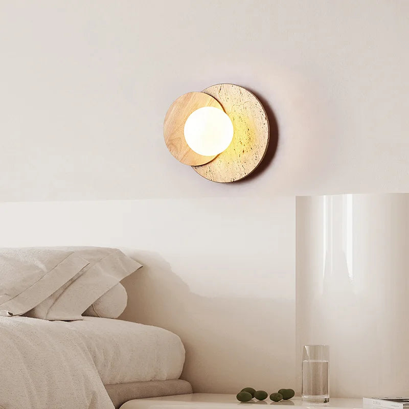 Natural Texture Wall Lamp | Modern Wabi-Sabi Style Lighting