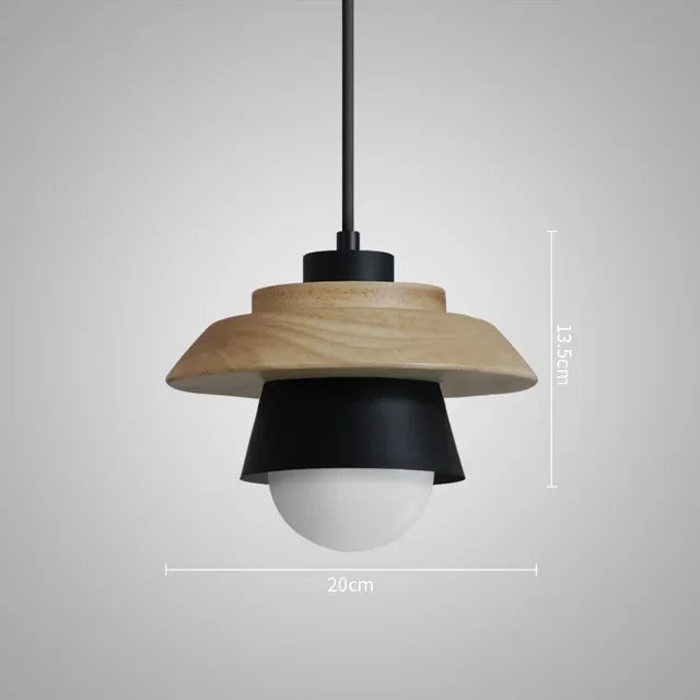 Colorful Macaron Design Nordic Wood Pendant Light