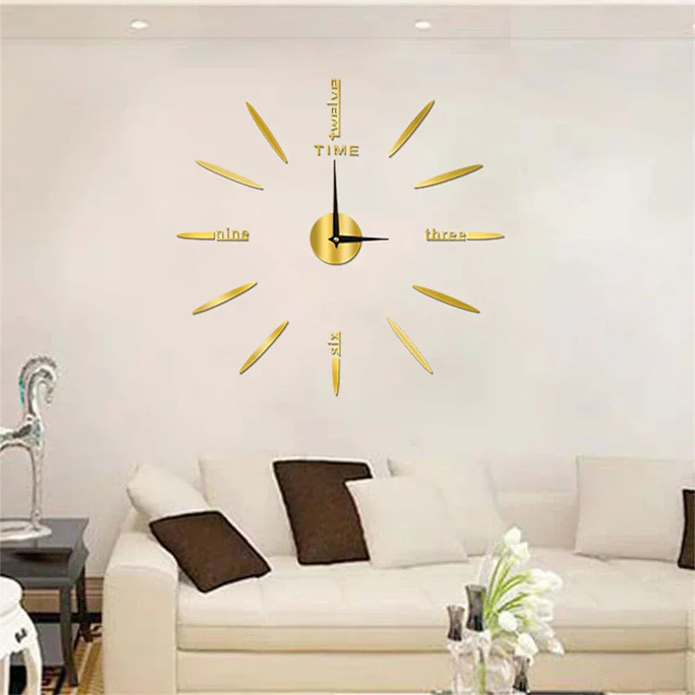 Large Unique Style Acrylic Wall Clock for Home Decor-Orizon Depot