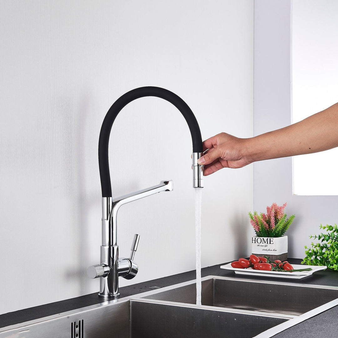 Double Outlet Drinking Water Faucet Filtered Kitchen Faucet-Orizon Depot