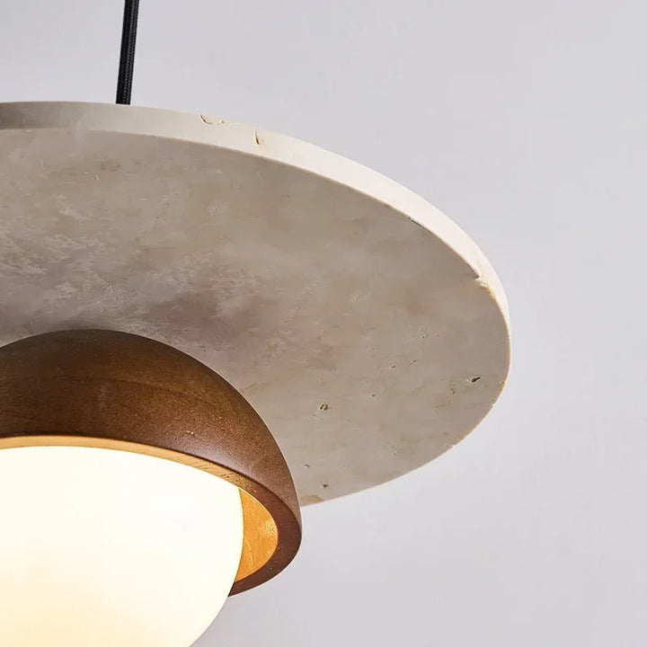 Walnut & Stone LED Pendant Light for Modern Home Decor