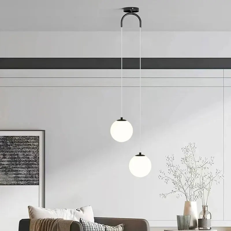 Nordic Modern Glass Globe Pendant Light Fixture