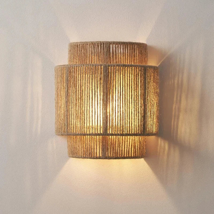 Handwoven Rattan Wall Lamp for Stylish Home Decor