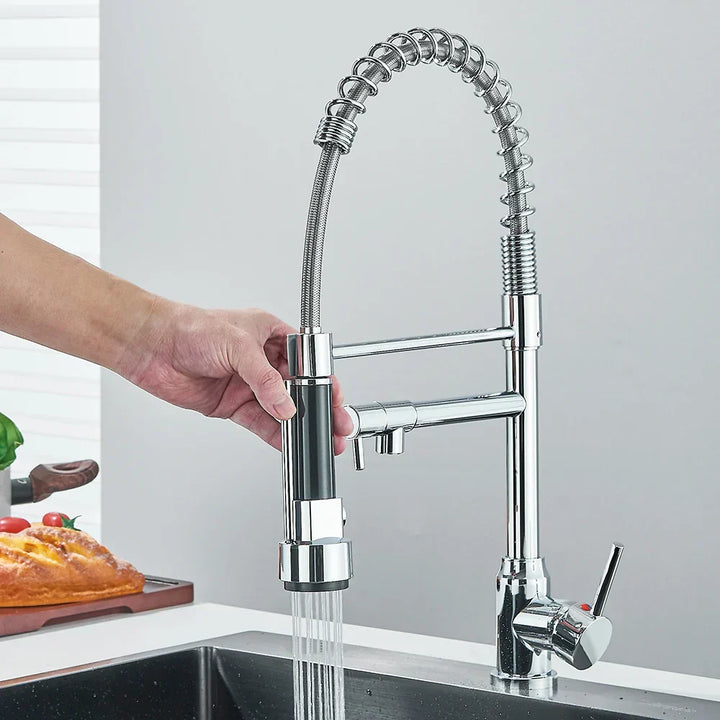 Dual Outlet Kitchen Faucet – SpringFlow Design for Versatile Use-Orizon Depot