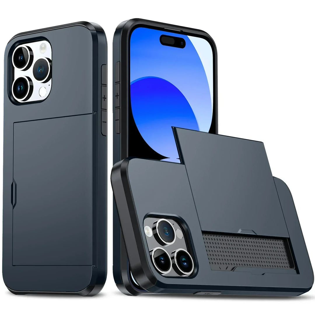 Slim iPhone Case with Card Holder | Stylish Protection & Storage-Orizon Depot