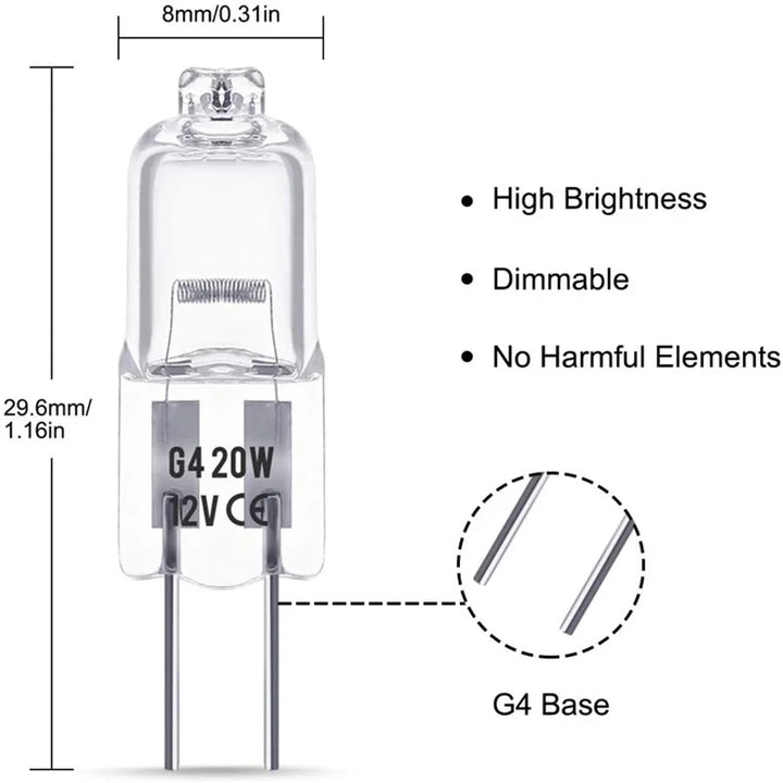 G4 12V LED Lamp Bulbs 10W 20W Eco-Friendly Halogen Light Bulbs