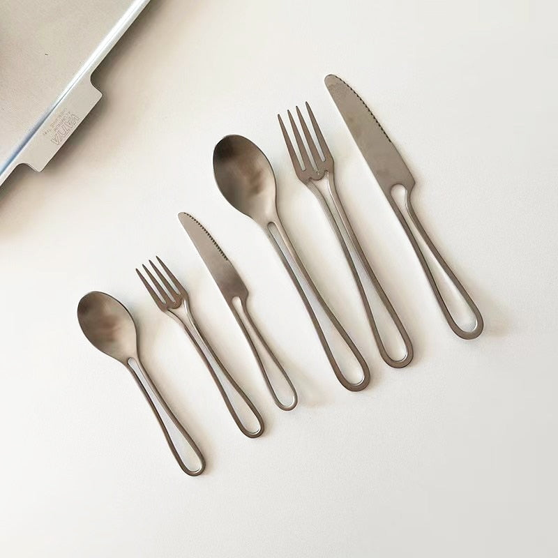 Stainless Steel Outline Cutlery Set for Elegant Dining-Orizon Depot