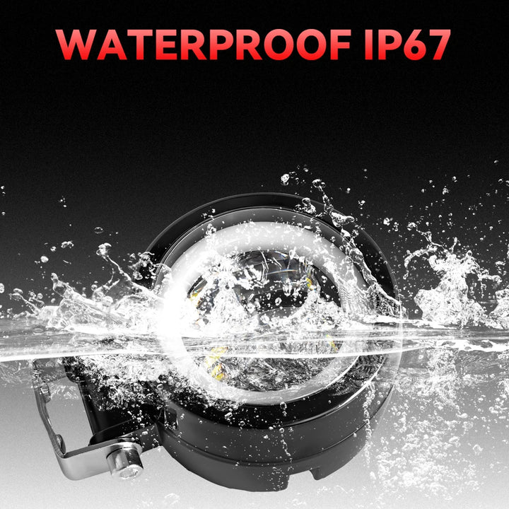 20W 3-Inch Motorcycle LED Angel Eye Work Fog Light Bar for Offroad Use