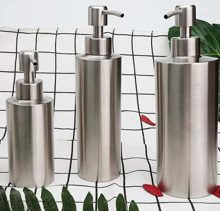Elegant Stainless Steel Hand Pump Soap Dispenser - 250ml/350ml/550ml-Orizon Depot