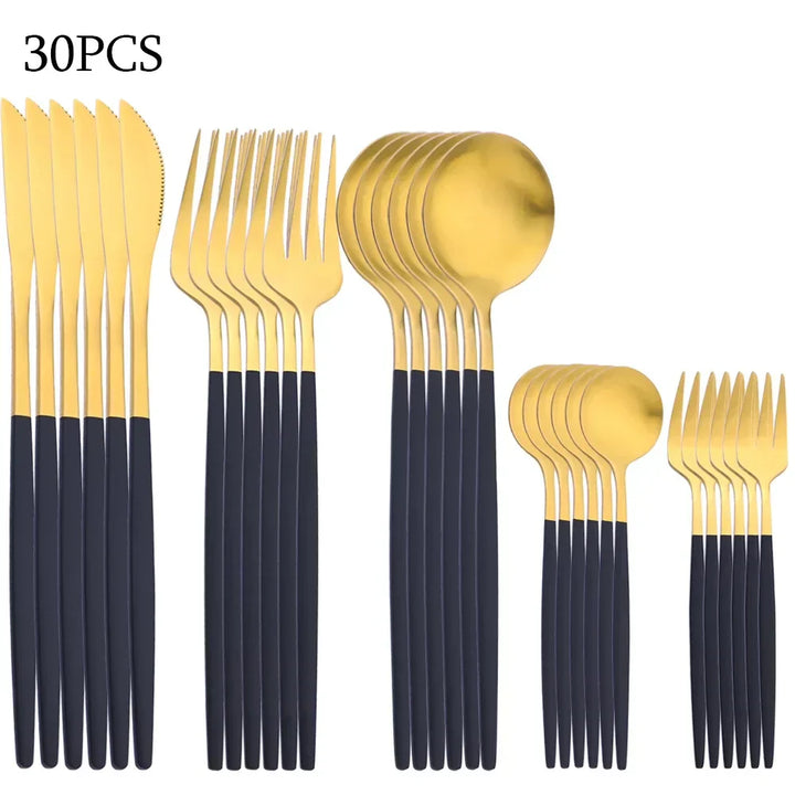 Refined 30-Piece Cutlery Set for Elegant Dining and Entertaining-Orizon Depot