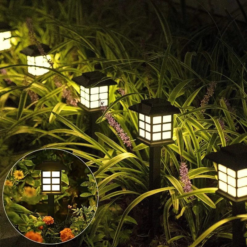 2 Pack Waterproof Solar Pathway Lights for Garden and Outdoor Use