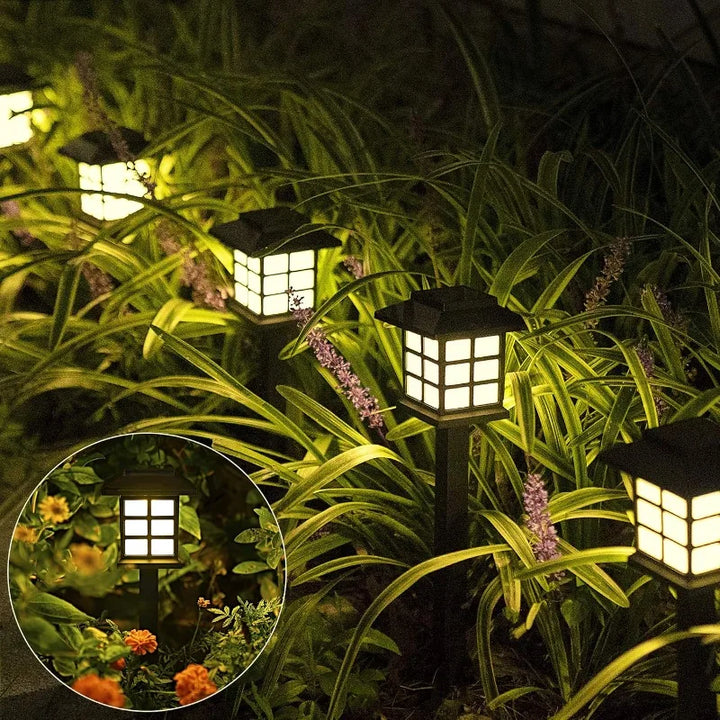 2 Pack Waterproof Solar Pathway Lights for Garden and Outdoor Use