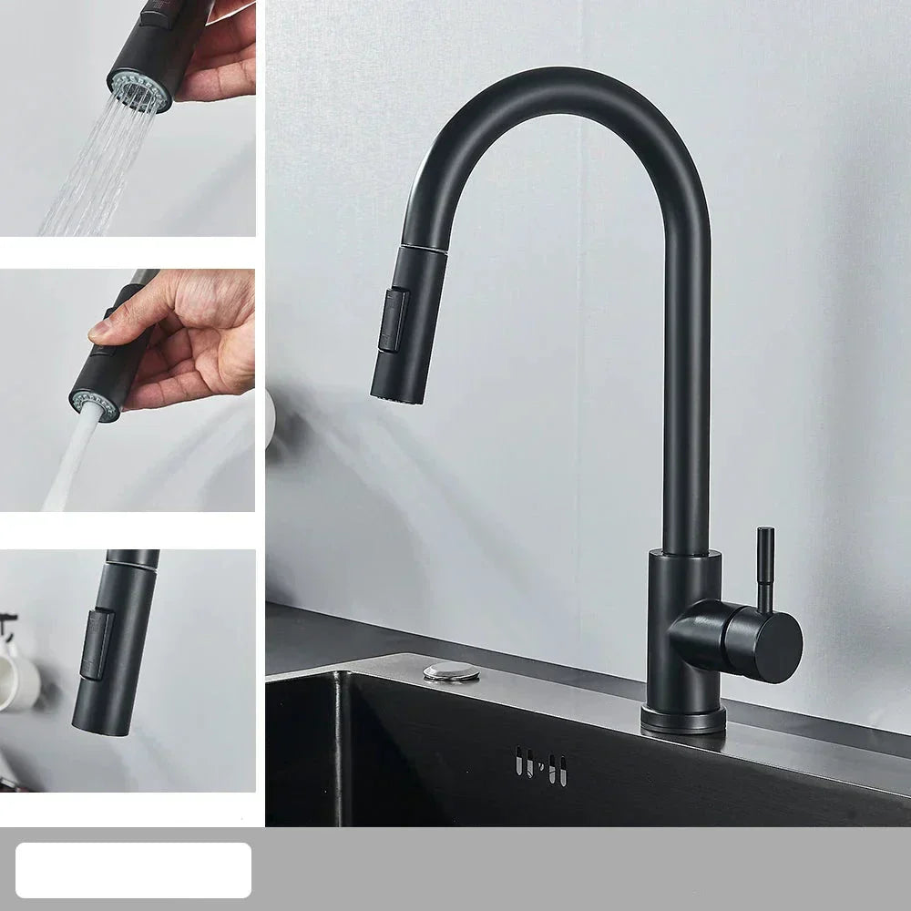Flexible Kitchen Faucet with Stream Control-Orizon Depot