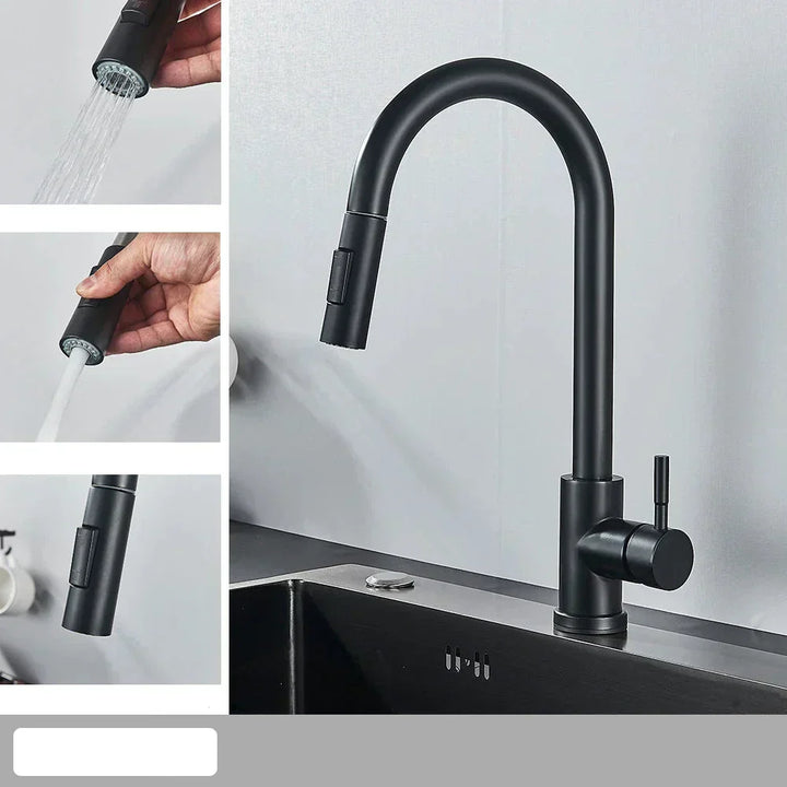 Flexible Kitchen Faucet with Stream Control-Orizon Depot