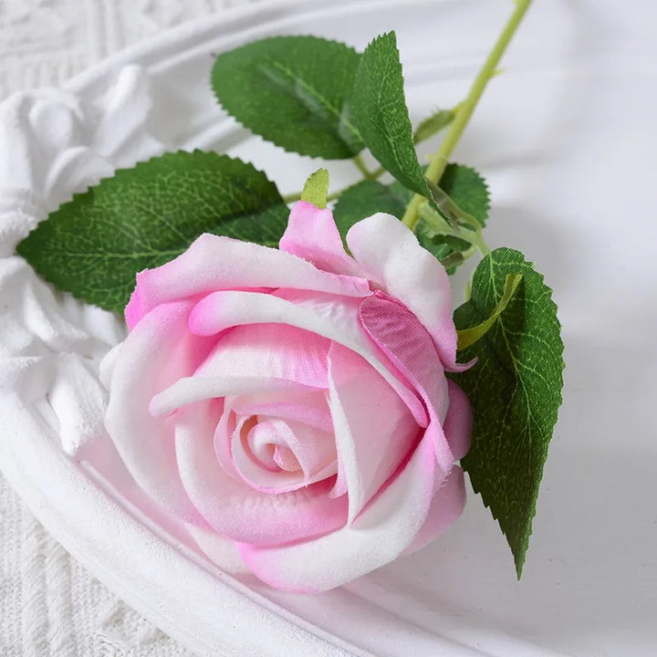 Realistic Velvet Silk Rose Bouquet - 20 Pieces-Orizon Depot
