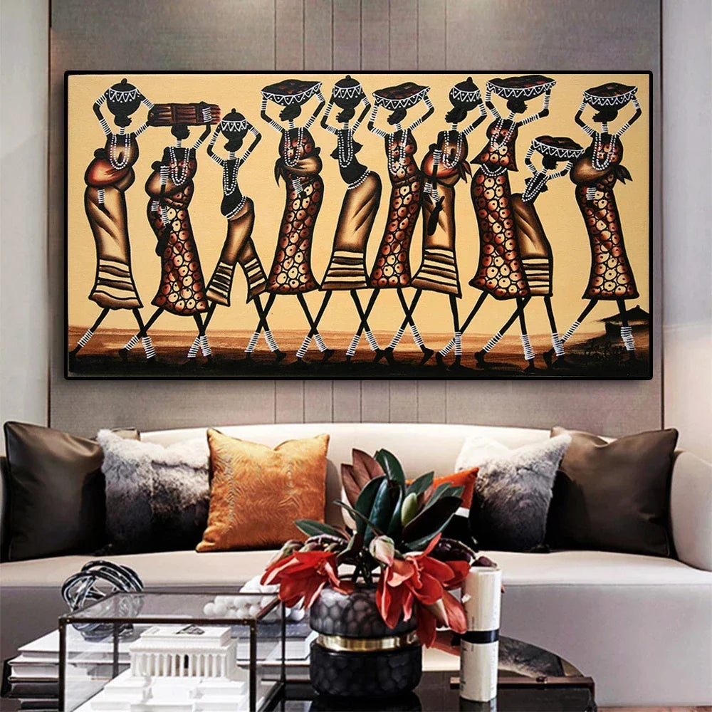Abstract African Woman Canvas Art for Plus Sizes - Unique Decor-Orizon Depot