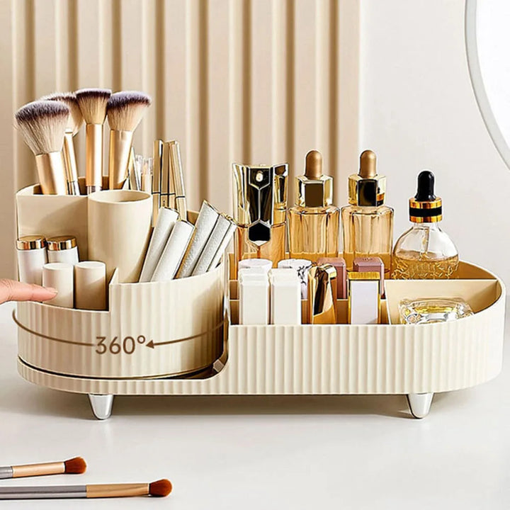 Luxury Beauty Organizer with Slim Rotating Design-Orizon Depot