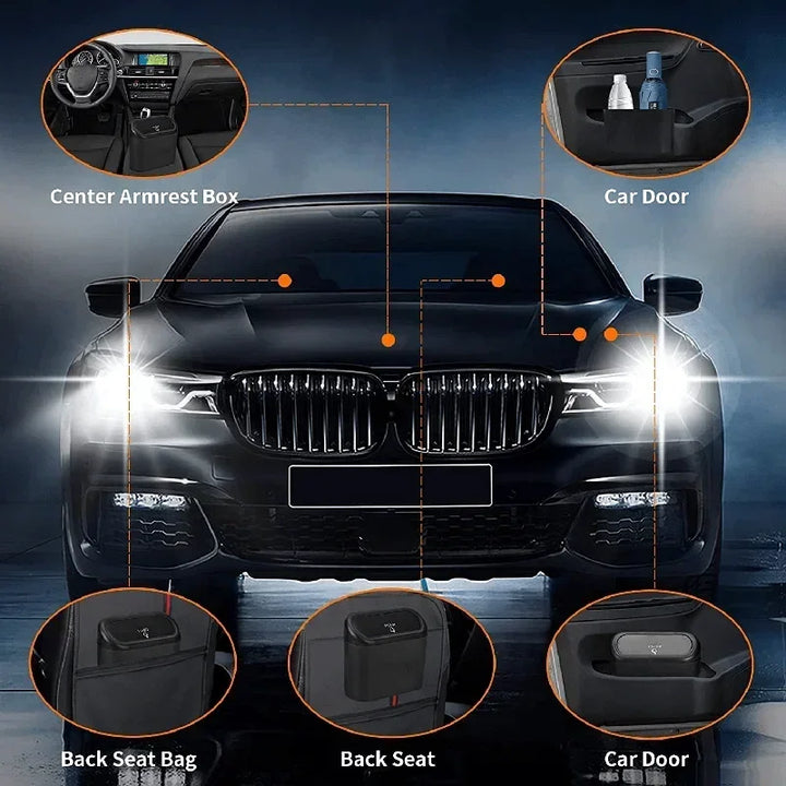 Keep Your Vehicle Spotless with a Compact Leak-Proof Car Trash Can