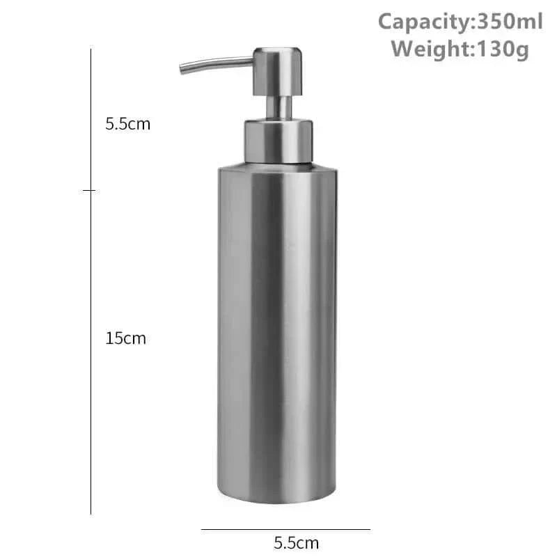 Elegant Stainless Steel Hand Pump Soap Dispenser - 250ml/350ml/550ml-Orizon Depot